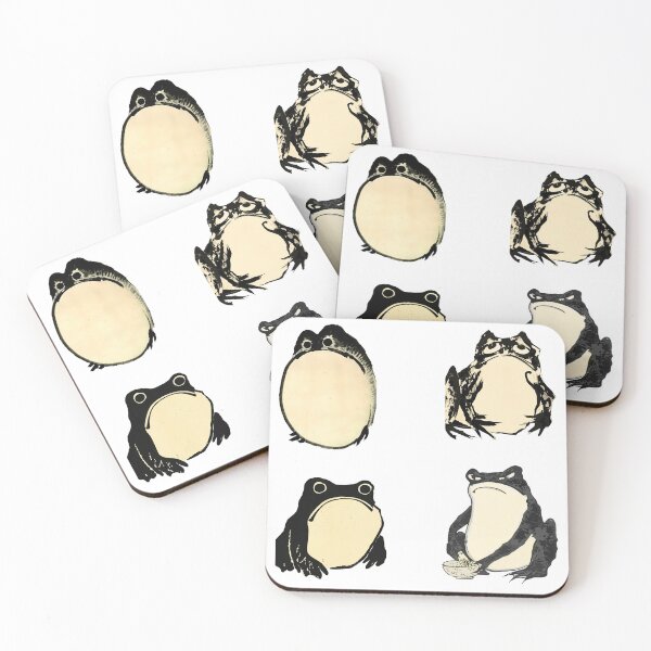 Item preview, 4 vintage matsumoto and getsuju unimpressed frog pack designed and sold by EmeraldeaArt.