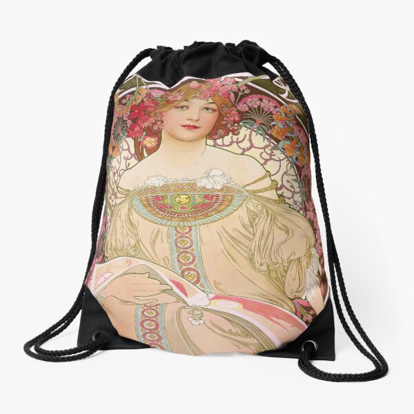 Alphonse Mucha Vintage - Champagne 1897 Art Nouveau Sac à cordon