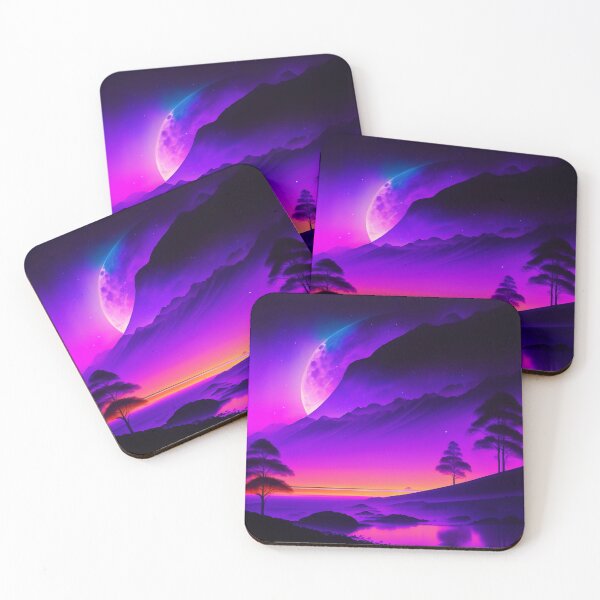 Item preview, Purple Night: A Serenade of Cosmic Colors designed and sold by WhimsyRealm.