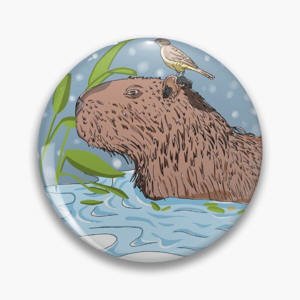 Item preview, Capybara and bird designed and sold by Emily-Suel.