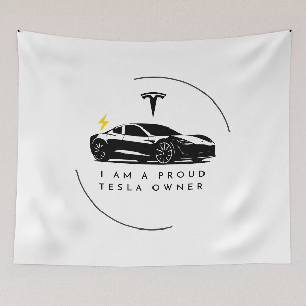 Item preview, I am A Proud A Tesla Owner - Tesla Vehicle Fanatics - Electric Car Enthusiast designed and sold by ArtSculpt.
