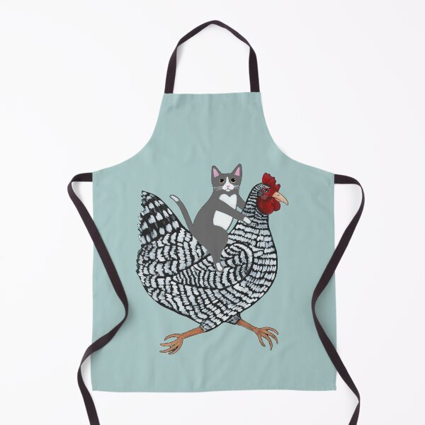 Item preview, Paseo en pollo con gato esmoquin gris designed and sold by KilkennyCat Art.