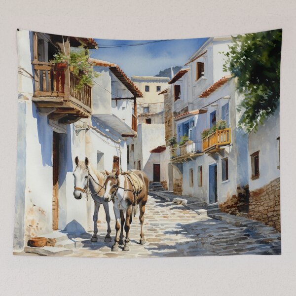 Item preview, Watercolor Design of Skopelos - Greece  designed and sold by Sketch-Shack.