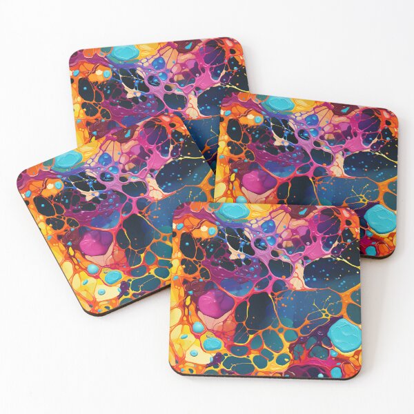 Item preview, Abstract Euphoria: Chaotic Rainbow Wax Drip Masterpiece designed and sold by polonuim210.