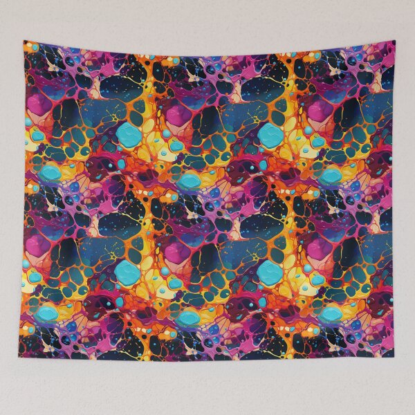 Item preview, Abstract Euphoria: Chaotic Rainbow Wax Drip Masterpiece designed and sold by polonuim210.