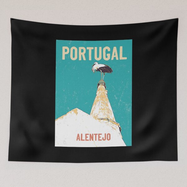 Item preview, Stork in Alentejo Illustration - Portugal Art Print designed and sold by Lemomo-artworks.