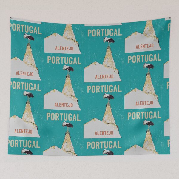 Item preview, Stork in Alentejo Illustration - Portugal Art Print designed and sold by Lemomo-artworks.