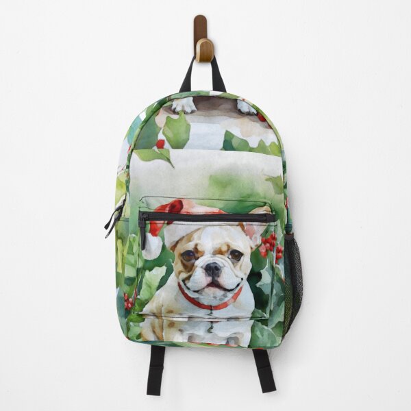 Item preview, Christmas French Bulldog Watercolour designed and sold by NikkiBear67.