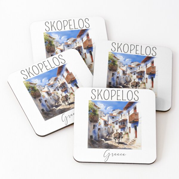 Item preview, Watercolor Design of Skopelos - Greece  designed and sold by Sketch-Shack.