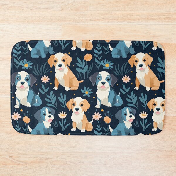 Item preview, Pastel Puppies - Vector seamless artwork designed and sold by NevernotmeUK.