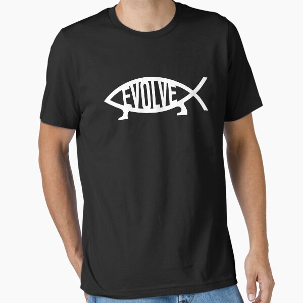 Charles Darwin Evolve Evolution Fish Logo with Legs