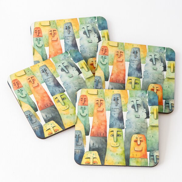 Item preview, Easter Island Statue pattern 2 designed and sold by Sp3ctrumOfColor.