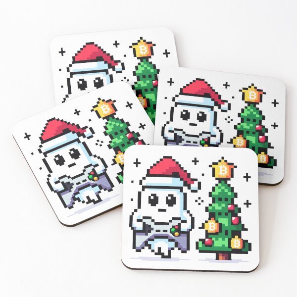 Item preview, Gamer Ghost's Festive Fusion - 8-bit Christmas Meets Crypto-Halloween designed and sold by PixelPunkster.