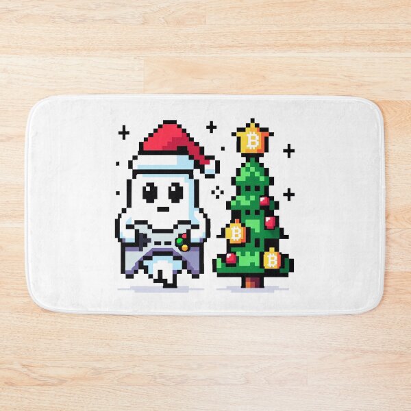 Item preview, Gamer Ghost's Festive Fusion - 8-bit Christmas Meets Crypto-Halloween designed and sold by PixelPunkster.