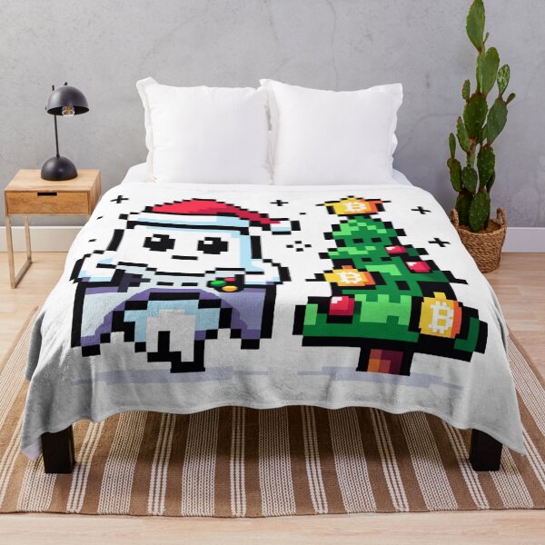 Item preview, Gamer Ghost's Festive Fusion - 8-bit Christmas Meets Crypto-Halloween designed and sold by PixelPunkster.