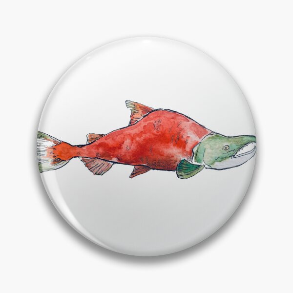 Item preview, Watercolour Sockeye Salmon  designed and sold by rachelclaireart.