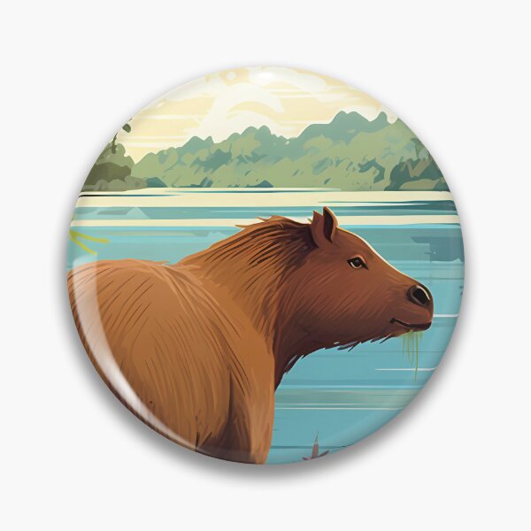 Item preview, Capybara On The Shore Of A Lake designed and sold by Bomba Visual.