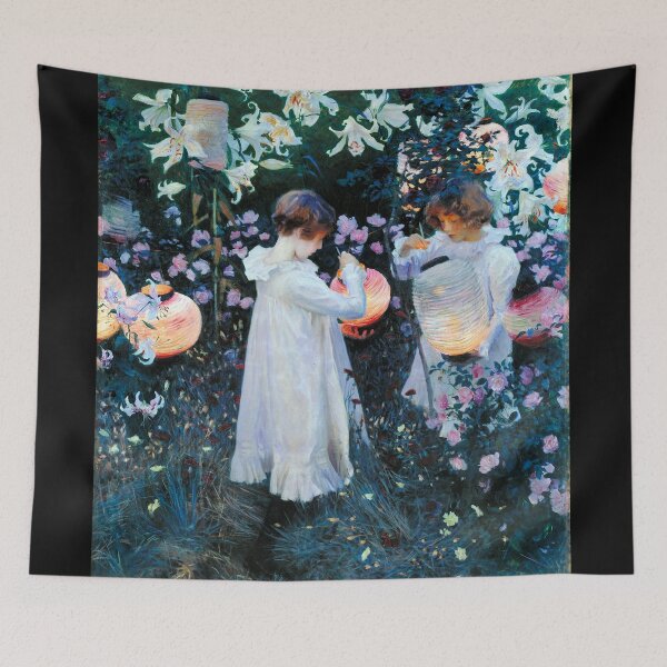 Item preview, Carnation, Lily, Lily-Rose - John Singer Sargent 1885 designed and sold by forgottenbeauty.