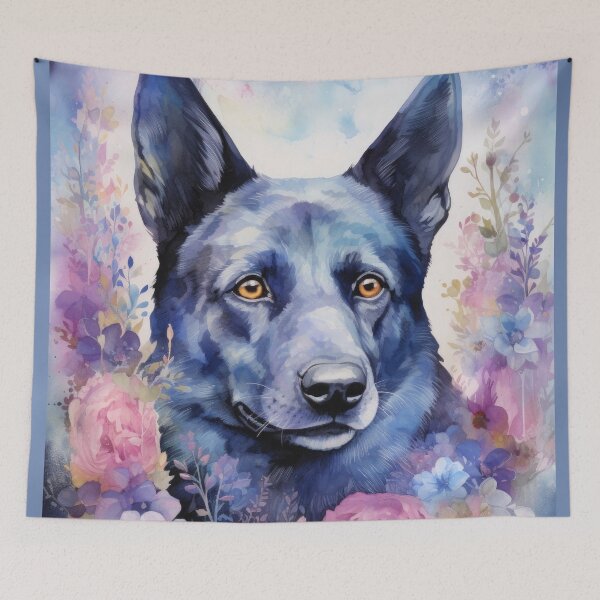 Item preview, beautiful Australian Kelpie herding dog dog art designed and sold by WallyPink.