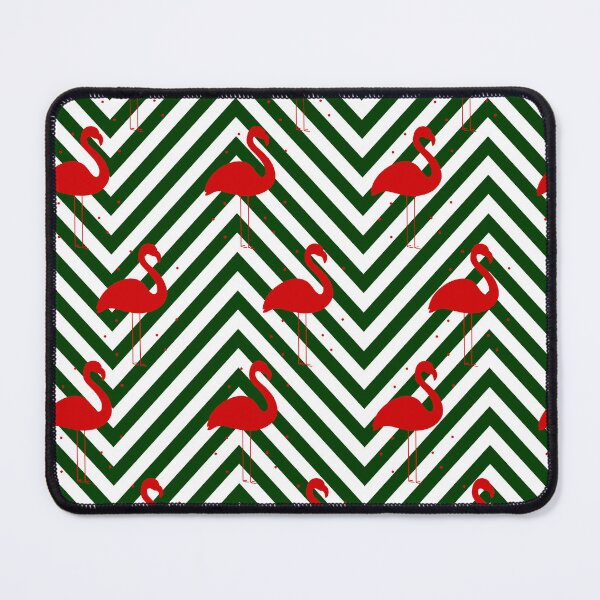 Item preview, christmas flamingo chevron green designed and sold by Gossip Rag.