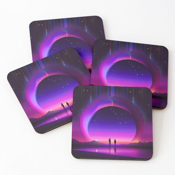 Item preview, Lunar Embrace: Silhouettes in the Purple Night designed and sold by WhimsyRealm.