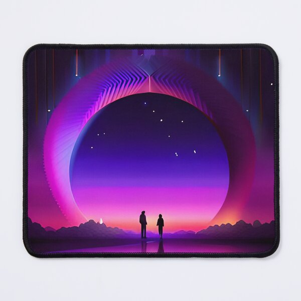 Item preview, Lunar Embrace: Silhouettes in the Purple Night designed and sold by WhimsyRealm.