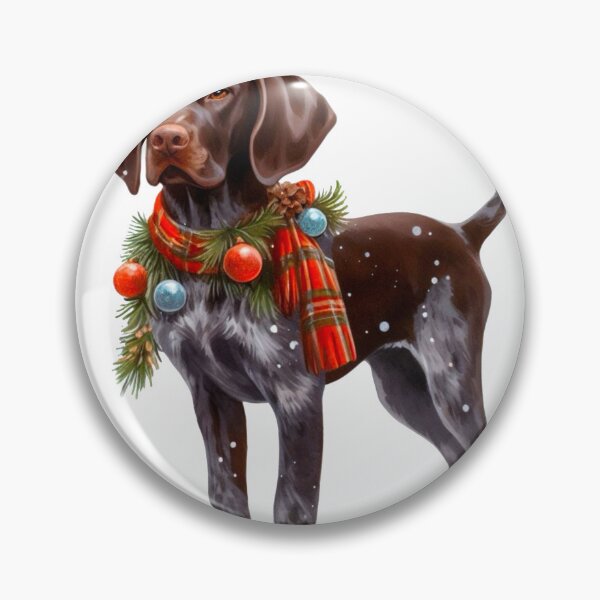 Item preview, Christmas German Shorthaired Pointer Dressed for Christmas - GSP Christmas Painting designed and sold by Star-Fragment.