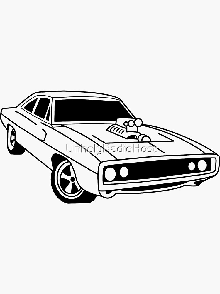 Dominic Toretto's 1970 Dodge Charger Sticker for Sale by UnholyRadioHost