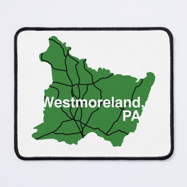 Item preview, Westmoreland County Outline with Roads designed and sold by dumpingcore.