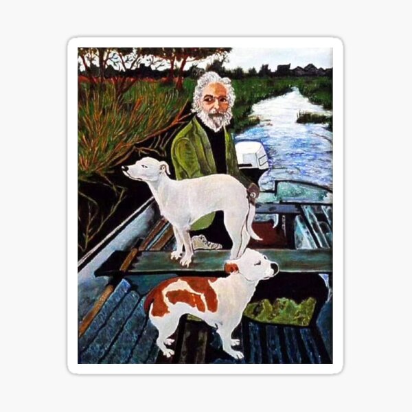 Item preview, Goodfellas man and 2 dogs painting designed and sold by CplusJ.