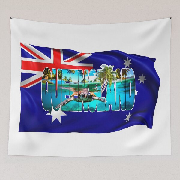 Item preview, QUEENSLAND - Australia Turtle with Flag designed and sold by Adam Gormley.