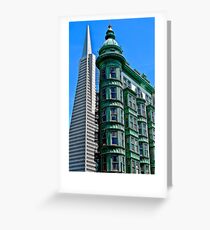 San Francisco Architectural Contrast Greeting Card