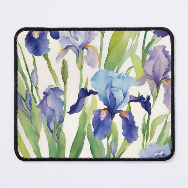 Item preview, Watercolor study of blue irises designed and sold by SophieClimaArt.