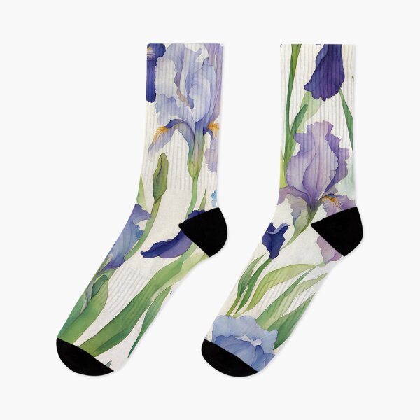 Item preview, Watercolor study of blue irises designed and sold by SophieClimaArt.