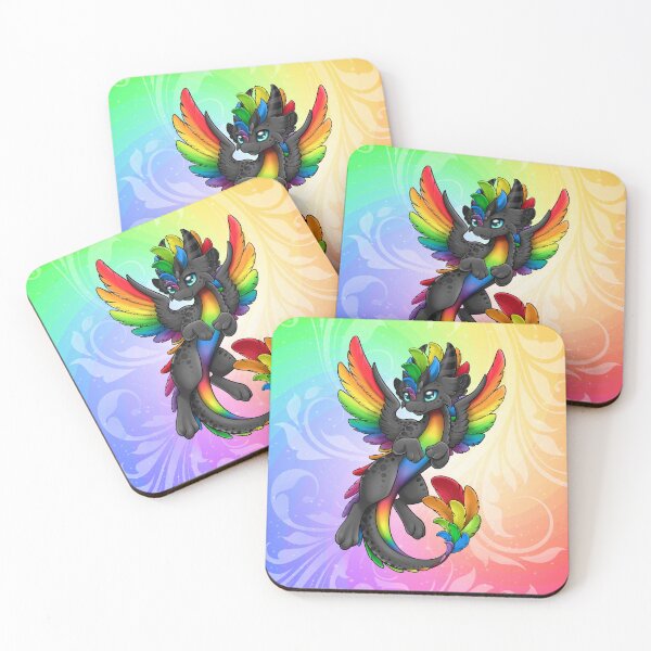Artikelvorschau, Zen-Drache „Schwarzer Regenbogen“. entworfen und verkauft von Dragons and Beasties.