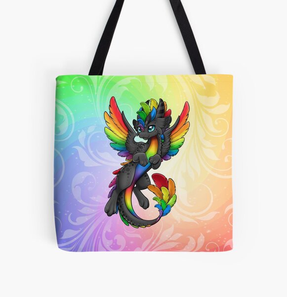 Vista previa del artículo con la obra «Dragón Zen 'Arco Iris Negro'», diseñado y vendido por Dragons and Beasties.