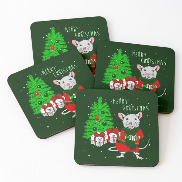 Item preview, merry christmas tree rat funny designed and sold by Gossip Rag.