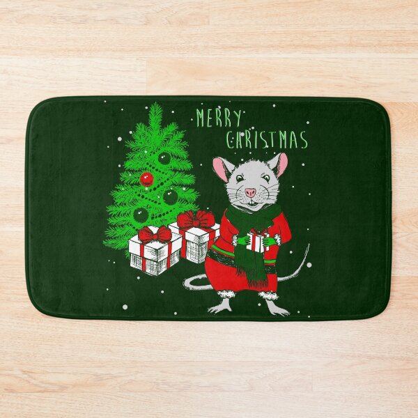 Item preview, merry christmas tree rat funny designed and sold by Gossip Rag.