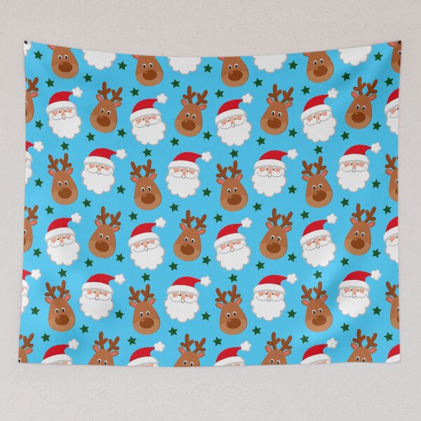 Item preview, Christmas Santa Claus And Reindeer Whimsical Xmas Pattern designed and sold by DEC02.