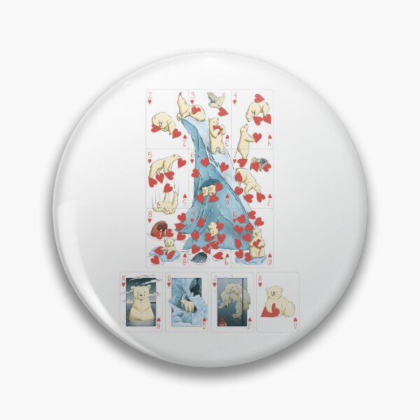 Item preview, Polar Bear Hearts Cards Print designed and sold by Squeak Studio.