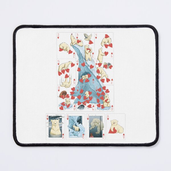 Item preview, Polar Bear Hearts Cards Print designed and sold by Squeak Studio.