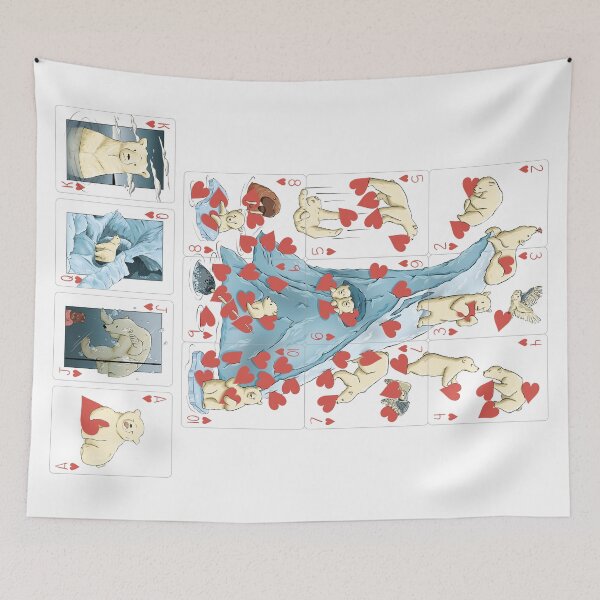 Item preview, Polar Bear Hearts Cards Print designed and sold by Squeak Studio.