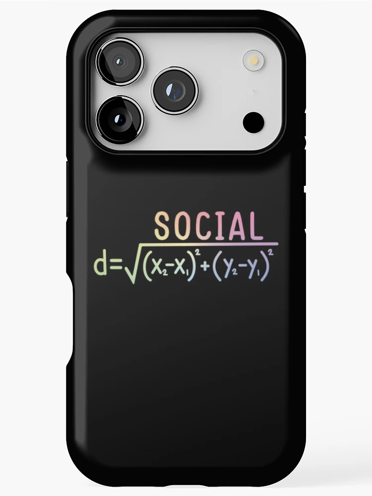 Thumbnail 1 of 4, iPhone Case, Social Distance (Formula) designed and sold by ScienceCorner.
