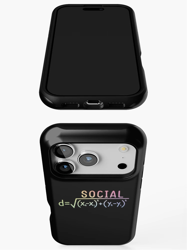 Thumbnail 3 of 4, iPhone Case, Social Distance (Formula) designed and sold by ScienceCorner.