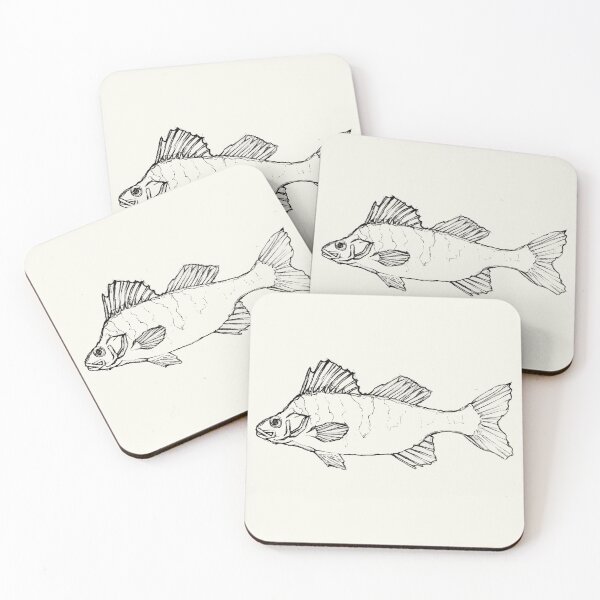 Item preview, Yellow Perch Sketch Fish designed and sold by ScribbledSunset.