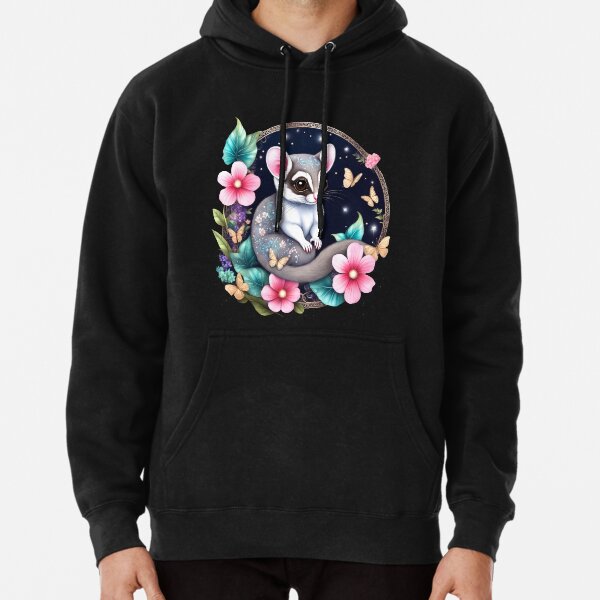 Item preview, Sugar Glider In Fantasy Style Art Surrounded By Flowers and Butterflies designed and sold by BirdsnStuff.