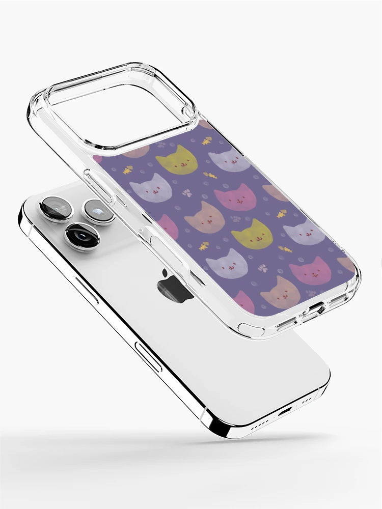 Thumbnail 2 of 5, iPhone Case, Night kittens pattern designed and sold by InversionGraph.