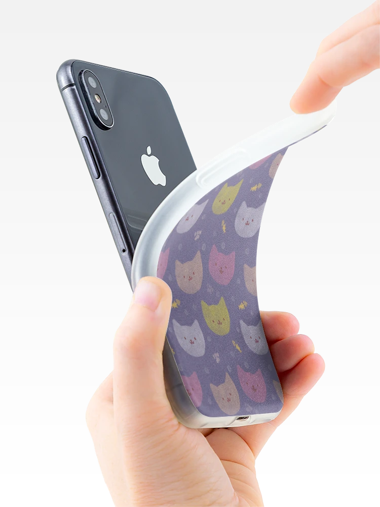 Thumbnail 4 of 5, iPhone Case, Night kittens pattern designed and sold by InversionGraph.