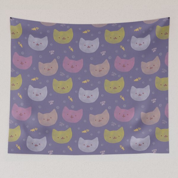 Item preview, Night kittens pattern designed and sold by InversionGraph.