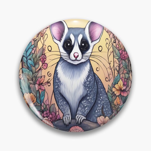 Item preview, Sugar Glider In Fantasy Style Art Surrounded By Flowers and Butterflies designed and sold by BirdsnStuff.